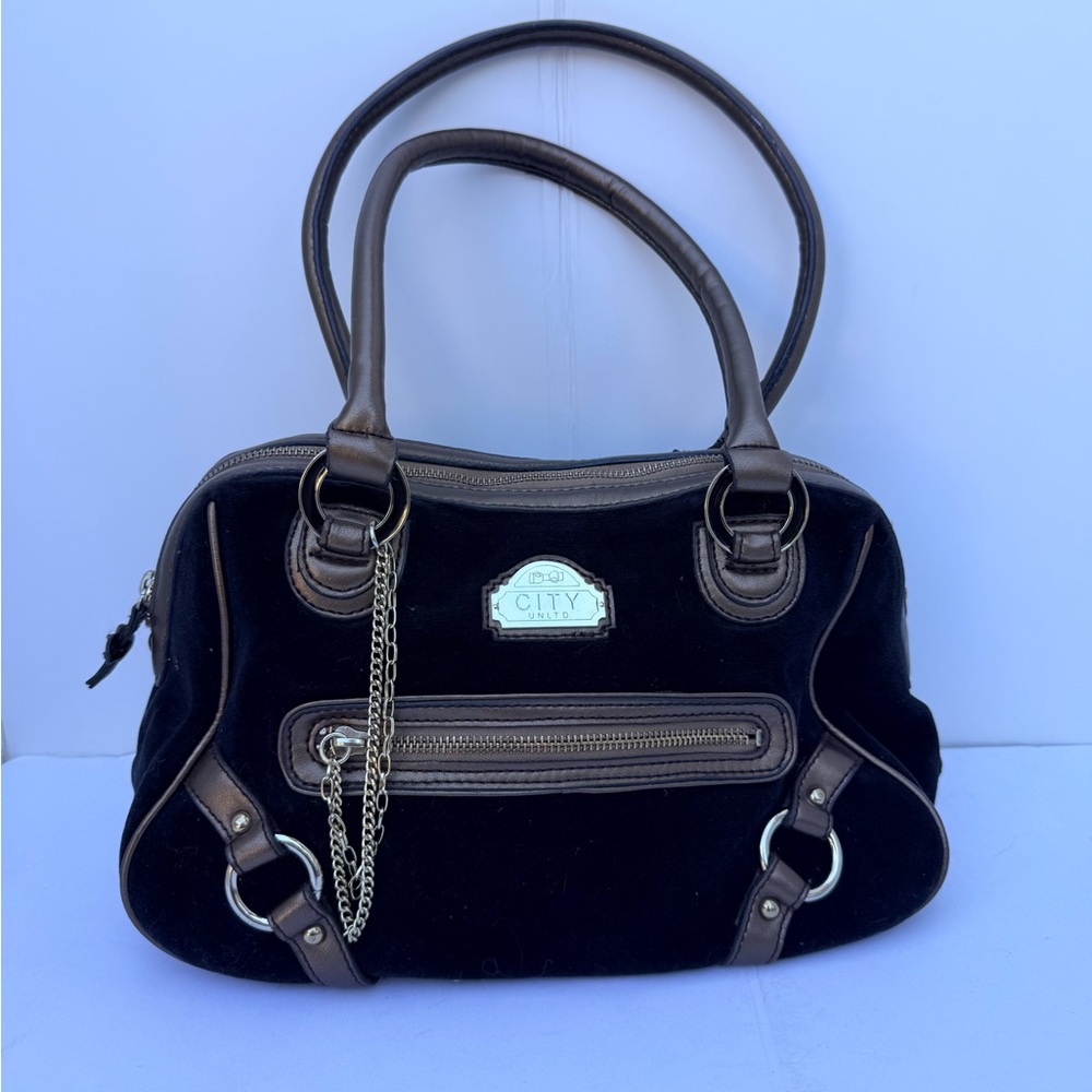 Elegant Black and Brown Women's Handbag